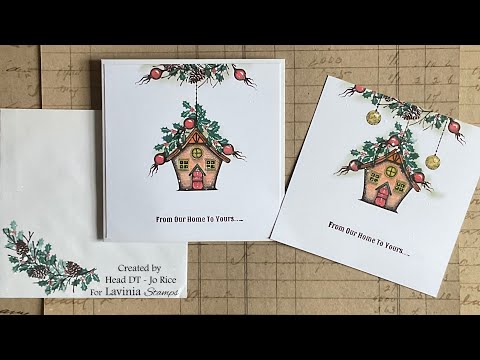 Meadow Cottage At Christmas by Jo Rice #laviniastamps #cardmakingvideo
