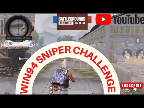 WIN94 CHALLENGE WITH TEAMMATES || BATTLEGROUNDS MOBILE INDIA #bgmi #win94 #sniper