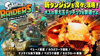 【スプラトゥーン レイダース】ペレーノ巣窟、カラパナーラ湿地、マンタイカ地下遺跡、ペパラナ岩壁、モロゴロート巣窟 Part 4【ネタバレあり】