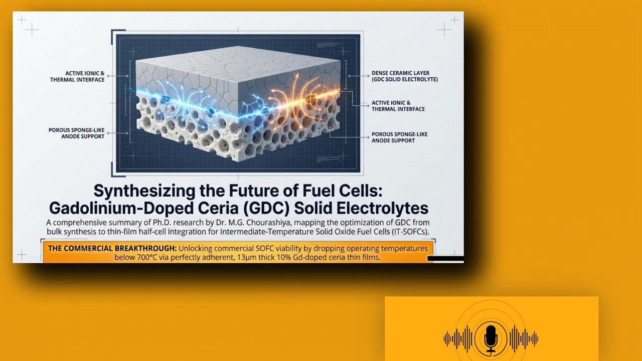 Synthesis & characterization of Gd-CeO2 as a Solid Electrolyte for intermediate temperature SOFCs.