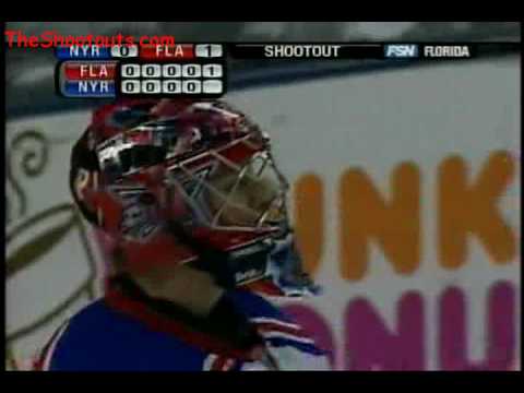 Olli Jokinen (FLA) vs. Stephen Valiquette (NYR) Shootout November 23, 2007
