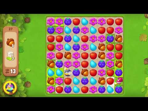Gardenscapes Level 27 No Boosters Gameplay