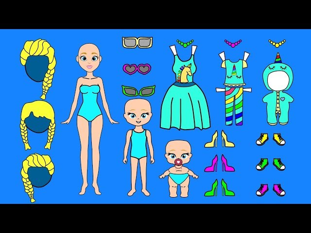 yellow duck paper dolls