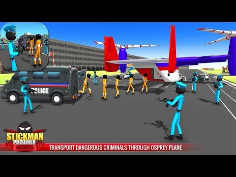 US Police Stickman Criminal Plane Transporter Game / Android Mobile Gameplay HD