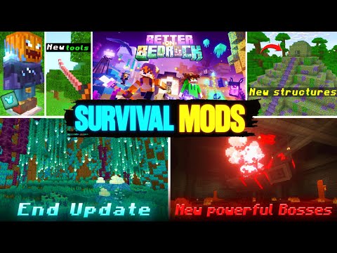 TOP 5 Survival MODS🔥1.21+|For MCPE/Bedrock