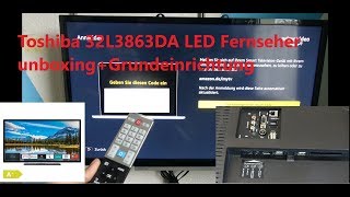 Toshiba 32L3863DA LED Fernseher unboxing+Grundeinrichtung