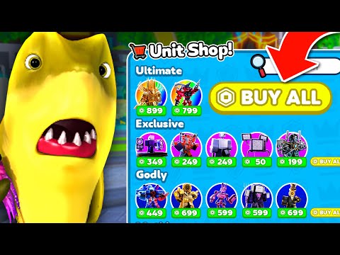 You Can Buy Every Unit in Toilet Tower Defense...