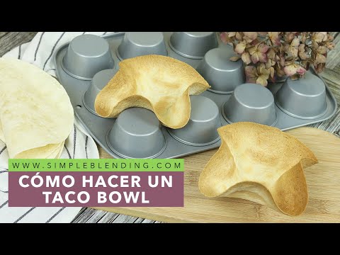 CÓMO HACER UN TACO BOWL | Taco bowl con tortitas de trigo | Truco de cocina para hacer un taco bowl