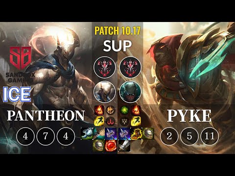 SB Ice Pantheon vs Pyke Sup - KR Patch 10.17