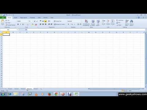 Microsoft Office Excel 2010 Hide or Unhine WorkSheet