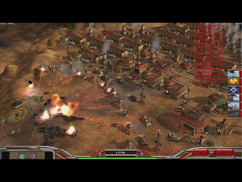 CHINA Tank vs 7 CHINA Tank - Command & Conquer Generals Zero Hour HARD Gameplay