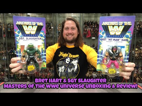 Masters of the WWE Universe Bret Hart & SGT Slaughter Unboxing & Review!