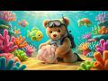 Cute Underwater Plush World Scuba Bear Ocean Ambience Relaxing Music 4K