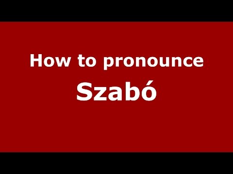 How to pronounce Szabó