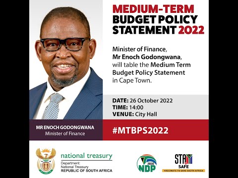 Minister Enoch Godongwana tables the 2022 Medium Term Budget Policy Statement in Parliament