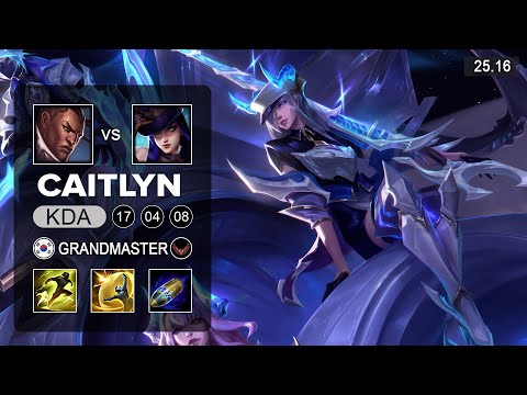 Caitlyn vs Lucian ADC - KR Grandmaster - Patch 25.16 Season 15
