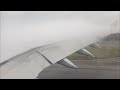 WINTER WEATHER Iberia A340 600 Landing At London Heathrow Airport