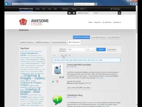 How to find new modules in DotNetNuke 7