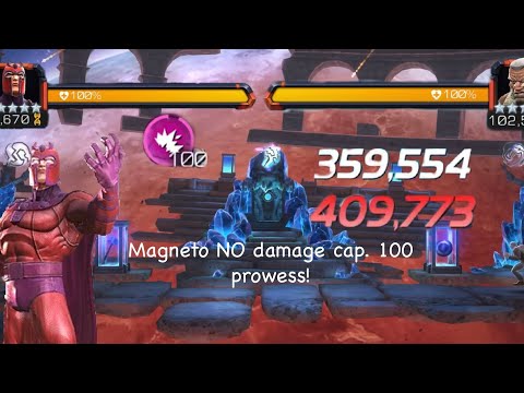 Insane Magneto damage. 100 prowess sp3. No damage cap - MCOC