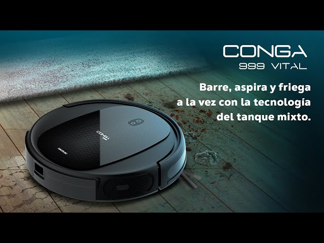 Aspirador Robô com Mopa Cecotec Conga 999 Vital Navegação iTech 3.0 1.400 Pa video