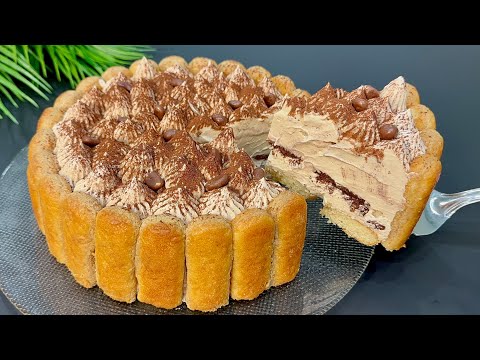 WHEN YOU DON'T HAVE TIME YOU CAN DO IT IN 10 MINUTES! WITHOUT COOKING 🤩 Cold coffee cake ☕️