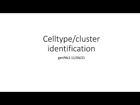 UCI GenPALS Workshop 11/4/21 Clustering and celltype annotation