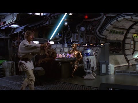 Luke Skywalker Lightsaber Training | Star Wars IV: A New Hope Blu-Ray