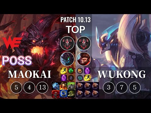 WE Poss Maokai vs Wukong Top - KR Patch 10.13
