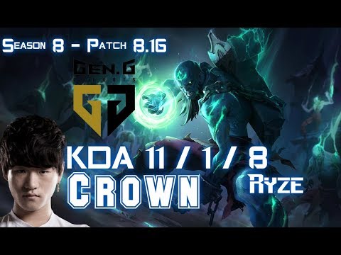 GEN Crown RYZE vs JAYCE Mid - Patch 8.16 KR Ranked