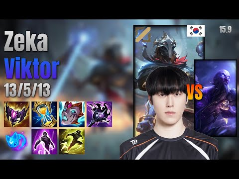 Zeka Mid Viktor vs Ryze lol KR solo rank Full Game 15.9 | 제카 빅토르 vs 라이즈