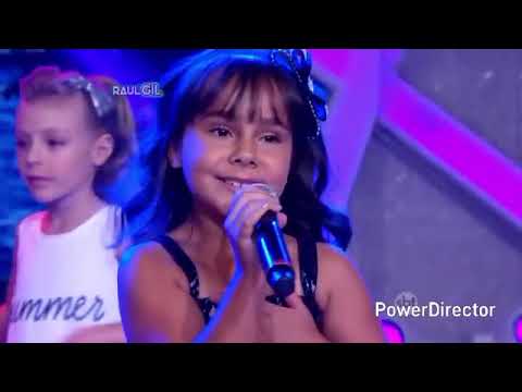 analu e sienna cantar de garota de Ipanema no programa de raul gil oficial | kids sara vitória games