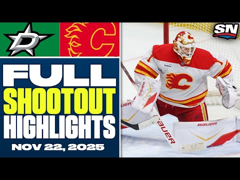 Dallas Stars at Calgary Flames | FULL Shootout Highlights - November 22, 2025