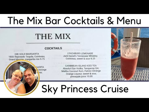 Sky Princess Cocktails & Menu at the Mix Bar on Cruise Ship - Deck 16 / Lido
