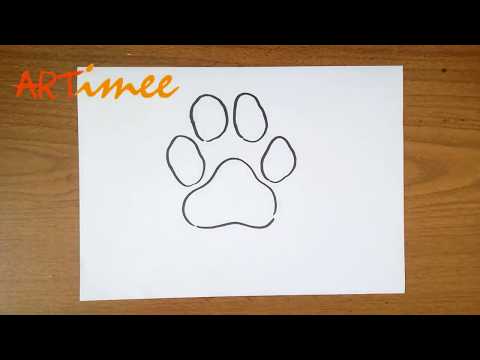 YouTube video about: How do you draw a cat paw print?