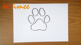 How to Draw a Paw Print
