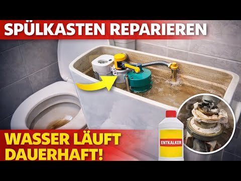 Spülkasten entkalken & reparieren | Toilette Wasser läuft dauerhaft (Anleitung)