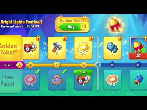 @Fishdom Win Strikes Level 10280 - 10290. Bright Lights Festival Level 8 🔓