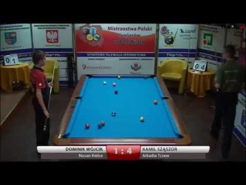 Mistrzostwa Polski Juniorów w Bilard 10 bil - Kielce 2014 Szaszor Wojcik