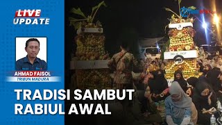 Tradisi Cocogen di Bangkalan Peringati Kelahiran Nabi Muhammad, Warga Berebut Sedekah Buah-buahan