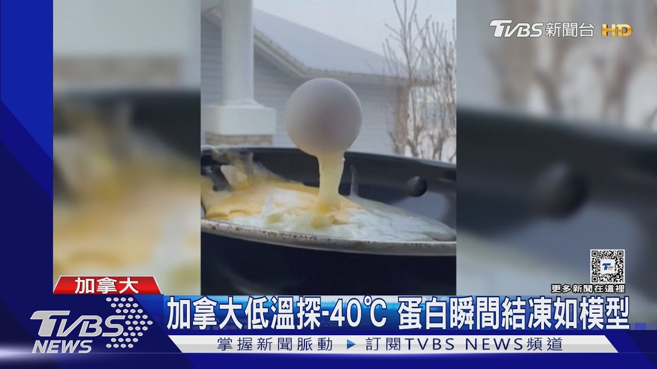 極地渦旋南下！加拿大低溫探零下40℃　蛋白瞬間結凍如模型
