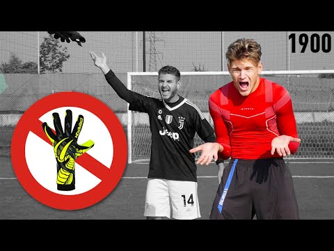 ❌🧤 DIVENTO un PORTIERE del 1900! (SENZA GUANTI) non fatelo a casa!