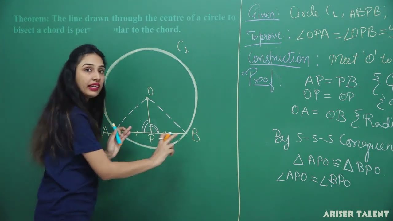 Circle | Perpendicular from the centre to a Chord | Complete English Medium | Class 9 Term 2 | AT