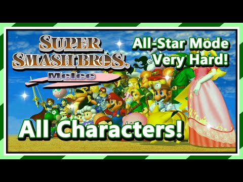 Super Smash Bros. Melee - All-Star Mode | Very Hard! | All Characters!