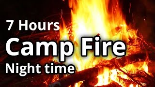 Virtual Campfire Video - Fire in the Woods - Meditation, Sleep Sounds - 7 Hours HD