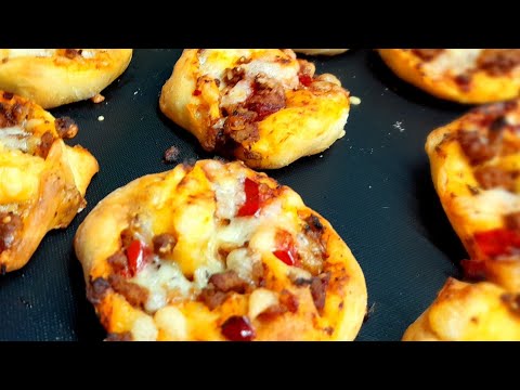 Hackfleisch-Schnecken Quak-Ölteig