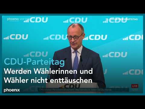 Bericht von Friedrich Merz beim CDU-Parteitag am 20.02.26