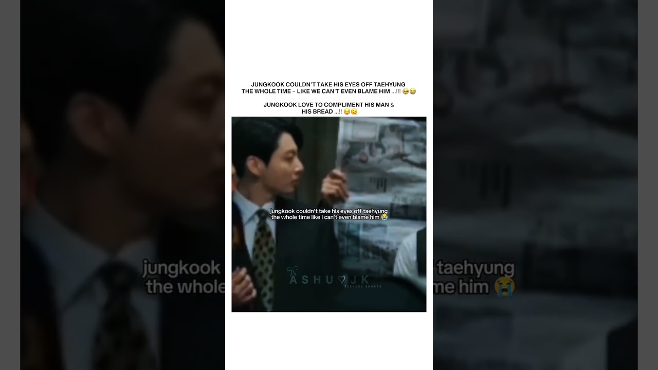 Ughhhh Jungkookiee the way he just can't take his eyes off his taehyungie hyungiee 😭👀 #taekook