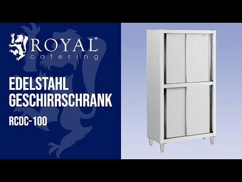 Video - Edelstahl Geschirrschrank - 1000 x 500 x 1800 mm - Royal Catering