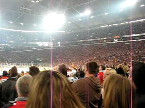 Eishockey WM 2010 Eröffnungsspiel BRD-USA vor dem Anpfiff