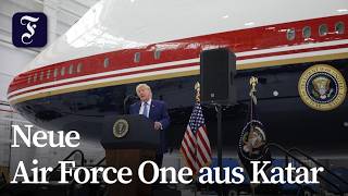 Trump stellt neue Lackierung des Regierungsjets vor